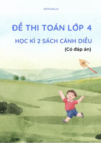 Bộ 11 Đề thi Toán lớp 4 học kì 2 Cánh diều (Có đáp án)